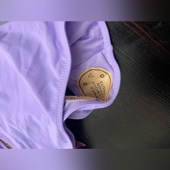 NWT Meyeeka Scoop Neck Cut Out Front Lace Up Back High Cut Monokini One Piece - Picture 9 of 9